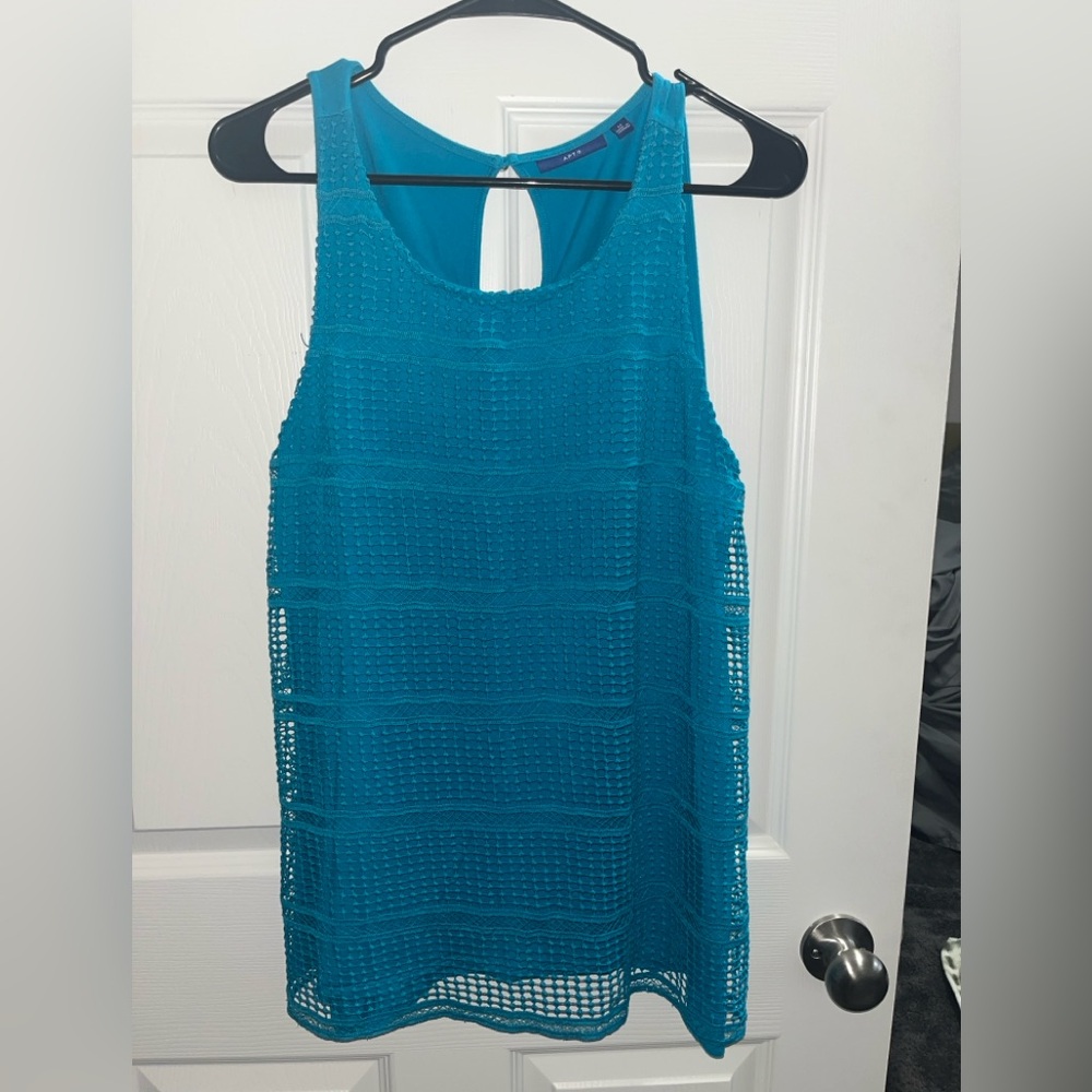Blue sleeveless top
